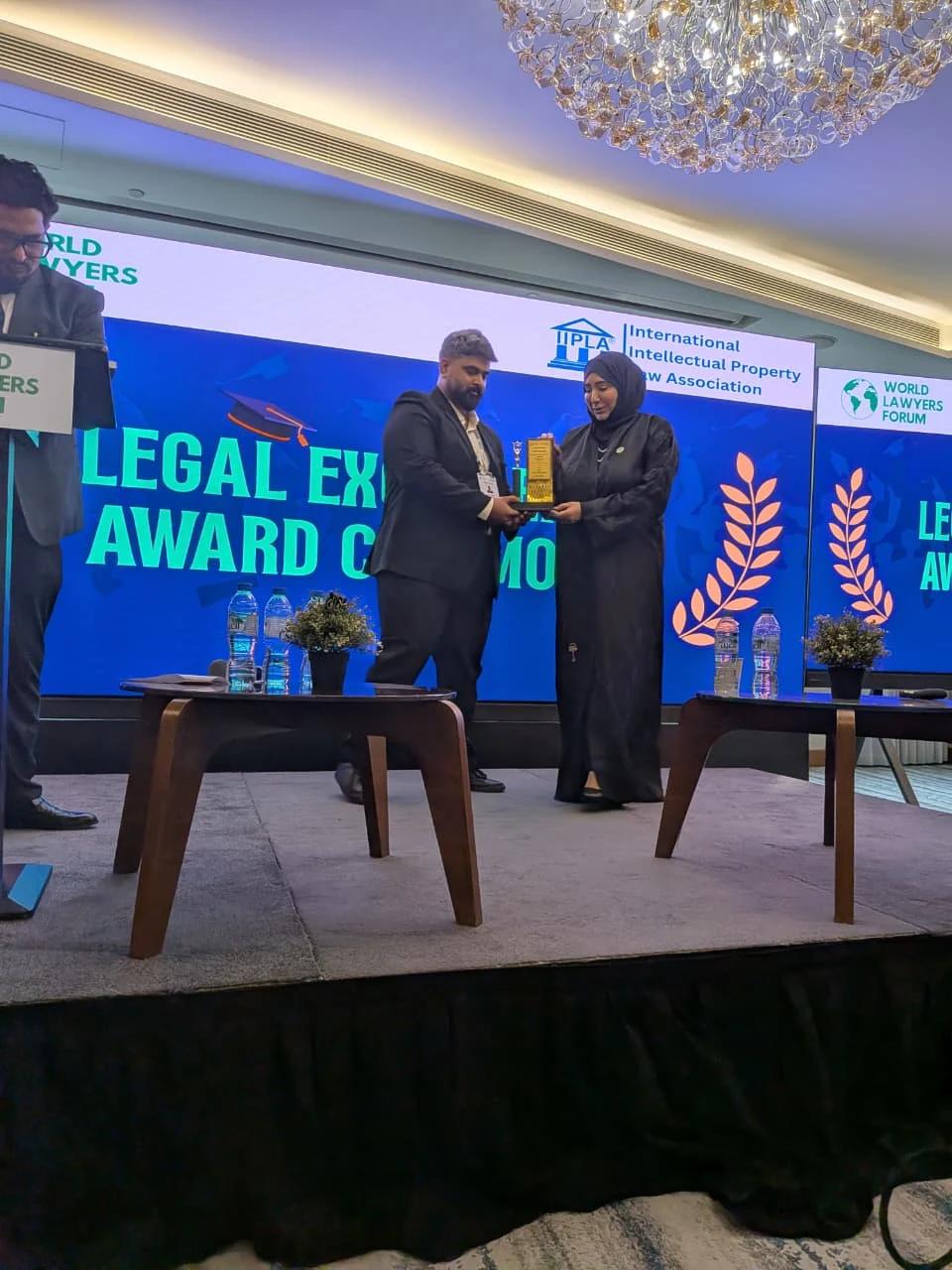An award being presented at a past IIPLA ceremony.