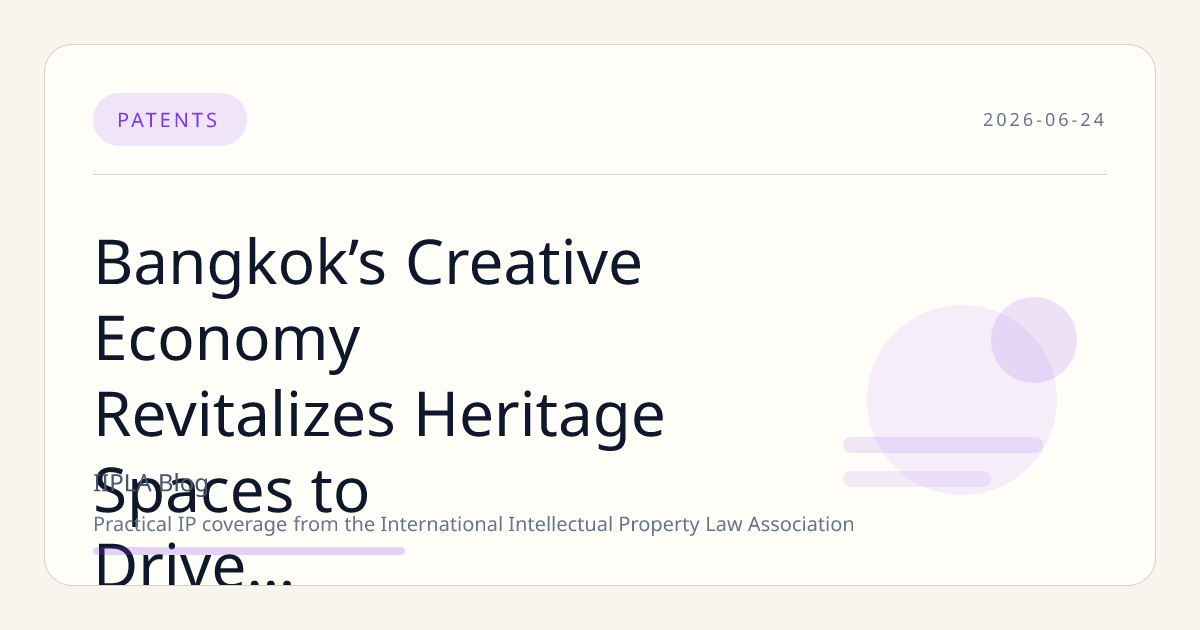 Bangkok’s Creative Economy Revitalizes Heritage Spaces to Drive Cultural and Economic Growth