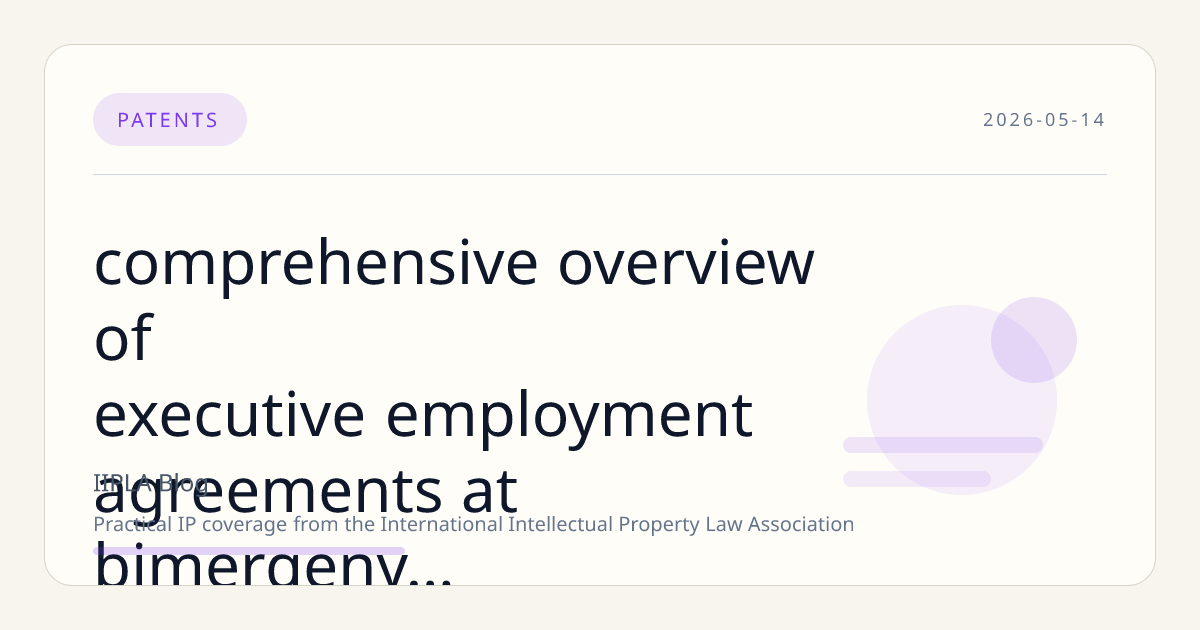 Comprehensive Overview of Executive Employment Agreements at Bimergeny Corporation: Duties and Intellectual Property Provisions