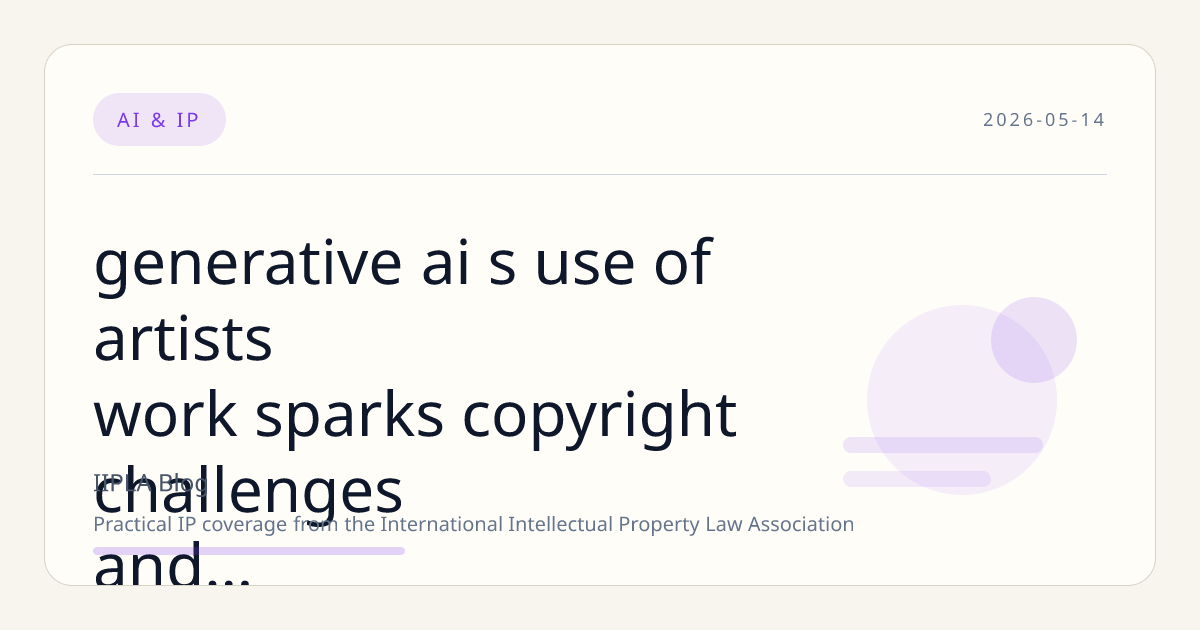 Generative AI's Use of Artists' Work Sparks Copyright Challenges and Calls for New Compensation Models