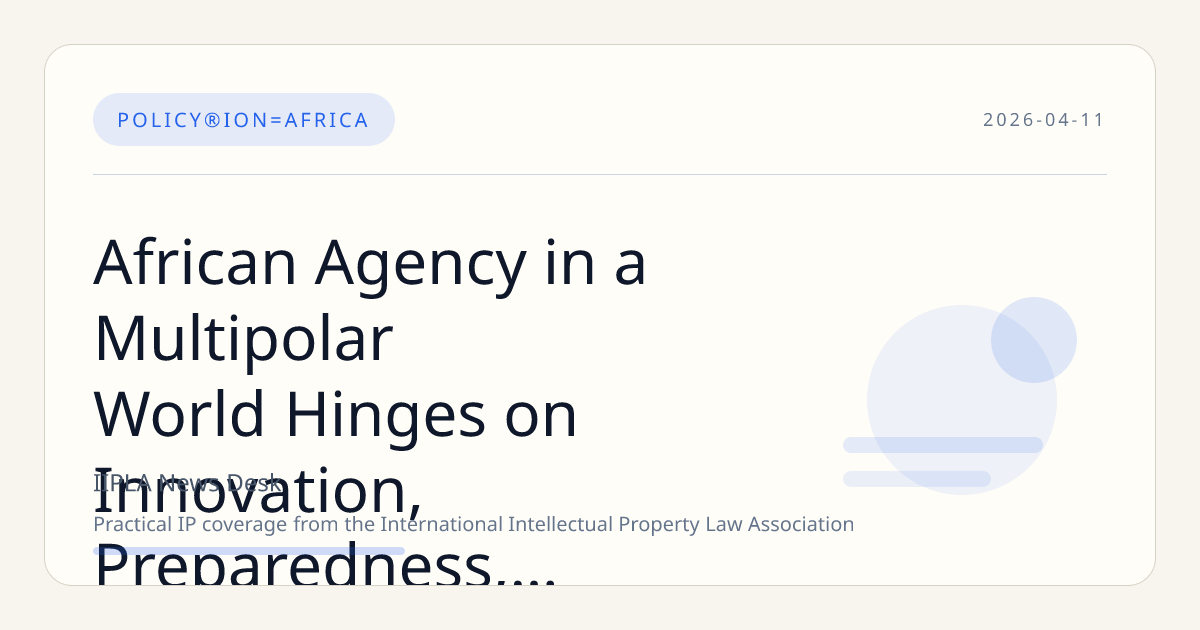 African Agency in a Multipolar World Hinges on Innovation, Preparedness, and Strategic Resources