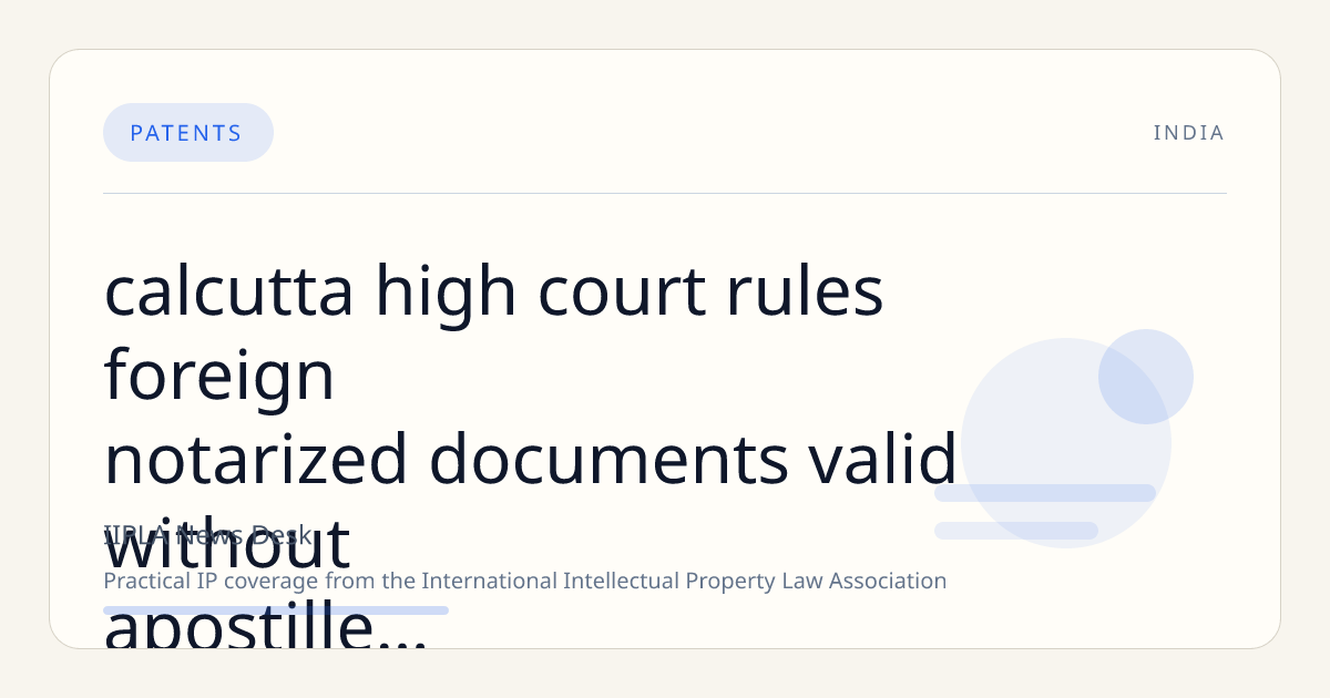Calcutta High Court Rules Foreign Notarized Documents Valid Without Apostille in Marriott Trademark Dispute