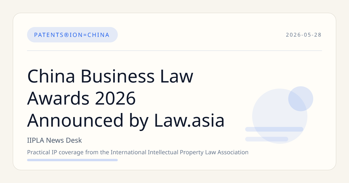 China Business Law Awards 2026 Announced by Law.asia