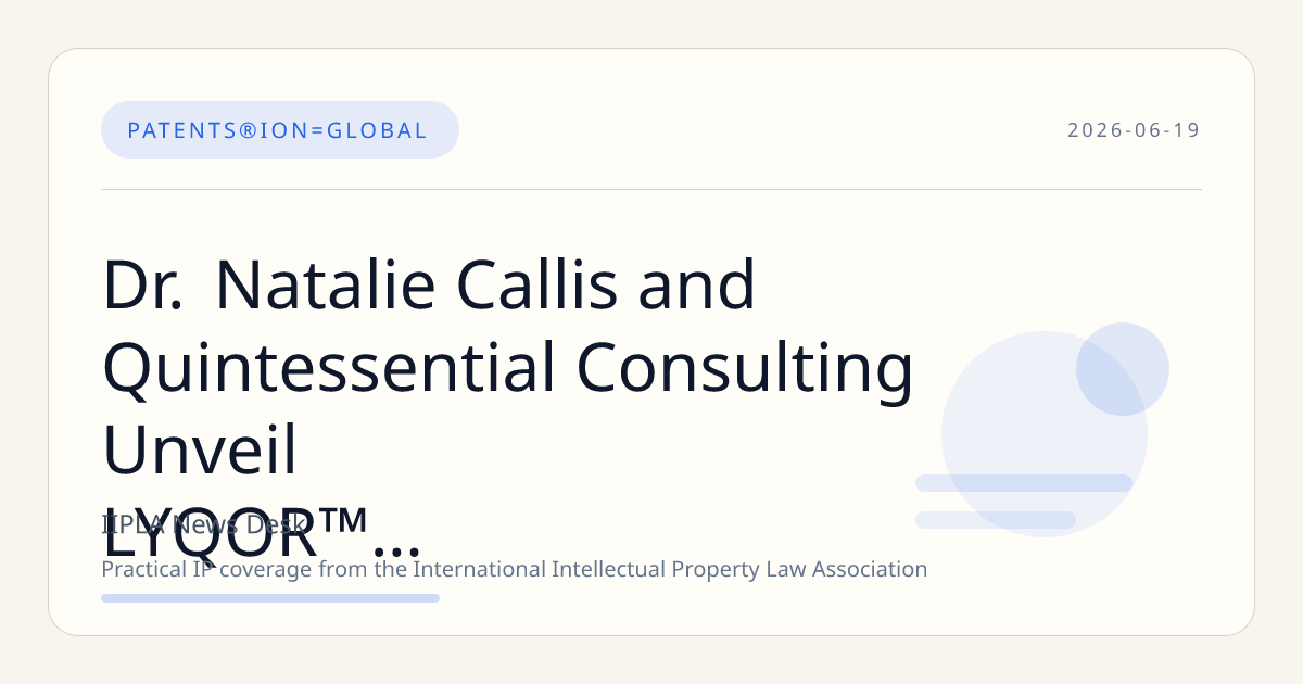 Dr. Natalie Callis and Quintessential Consulting Unveil LYQOR™ to Advance Human Intelligence Governance
