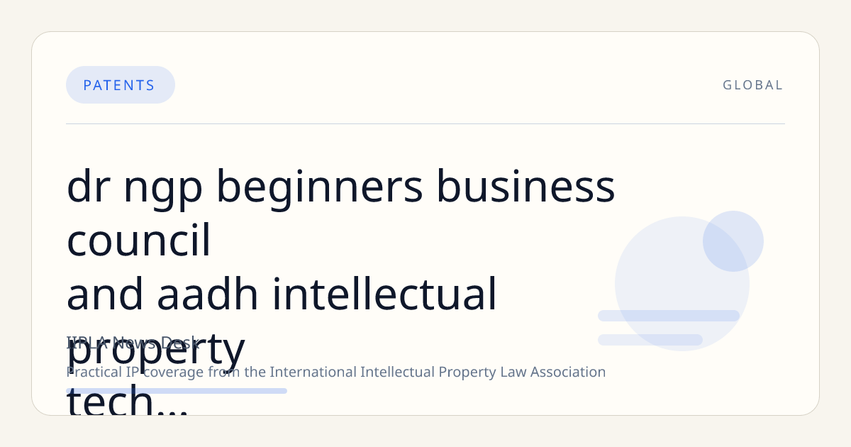 Dr. NGP Beginners Business Council and AADH Intellectual Property & Tech Ventures Forge Partnership via MoU