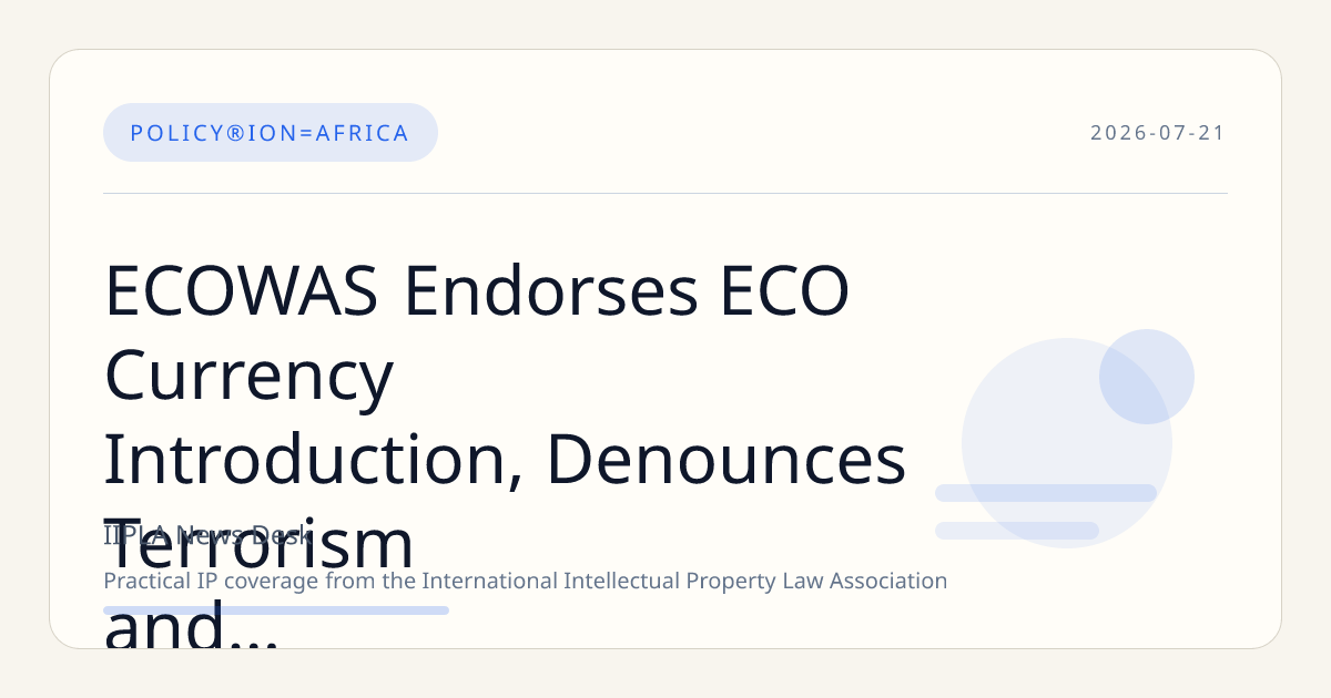 ECOWAS Endorses ECO Currency Introduction, Denounces Terrorism and Xenophobia