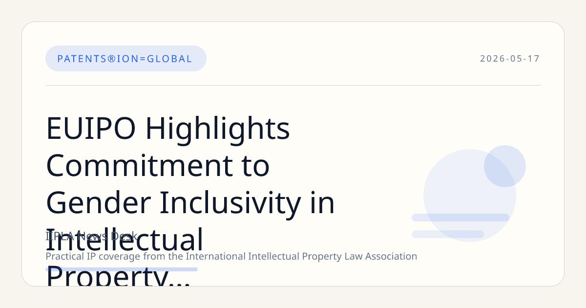 EUIPO Highlights Commitment to Gender Inclusivity in Intellectual Property on International Women’s Day