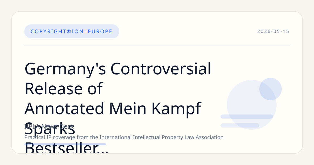 Germany's Controversial Release of Annotated Mein Kampf Sparks Bestseller Surge