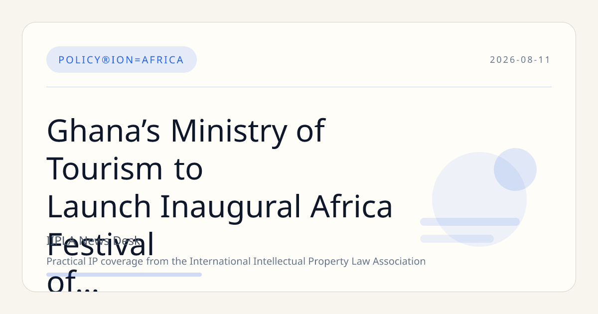 Ghana’s Ministry of Tourism to Launch Inaugural Africa Festival of Arts and Creatives in December