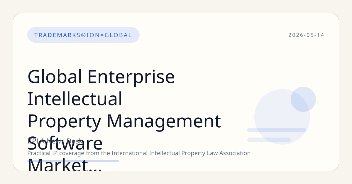 Global Enterprise Intellectual Property Management Software Market Forecast Through 2033 by Application, Type, and Technology