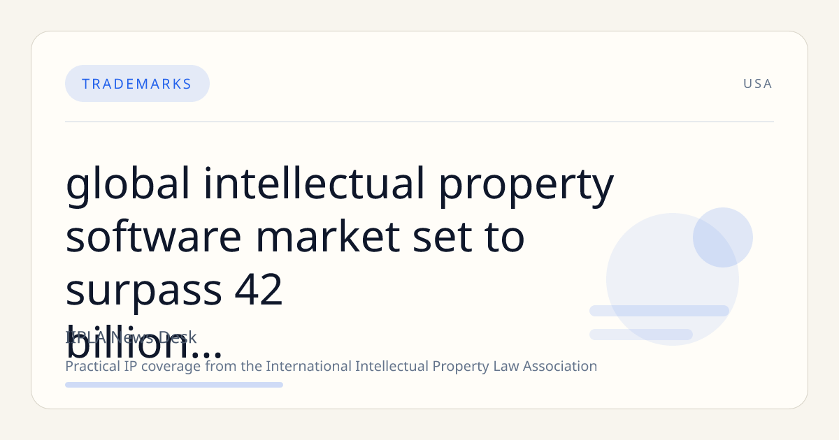 Global Intellectual Property Software Market Set to Surpass $42 Billion by 2034 with AI and Cloud Innovations Driving Growth