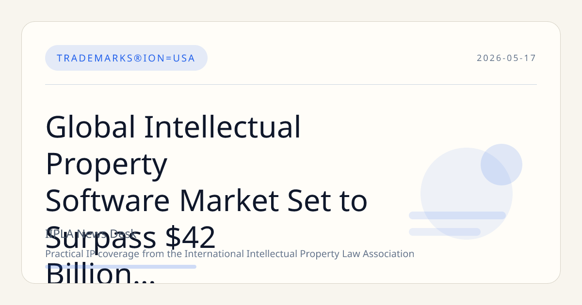 Global Intellectual Property Software Market Set to Surpass $42 Billion by 2034 with AI and Cloud Innovations Driving Growth