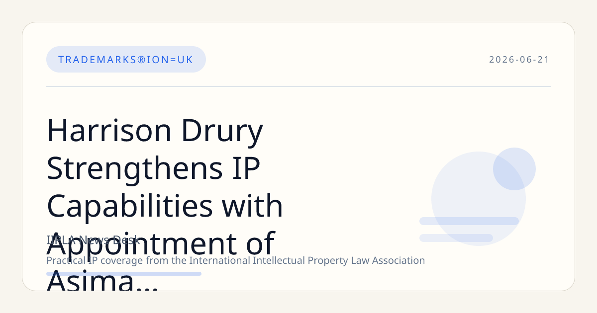 Harrison Drury Strengthens IP Capabilities with Appointment of Asima Rana as Partner