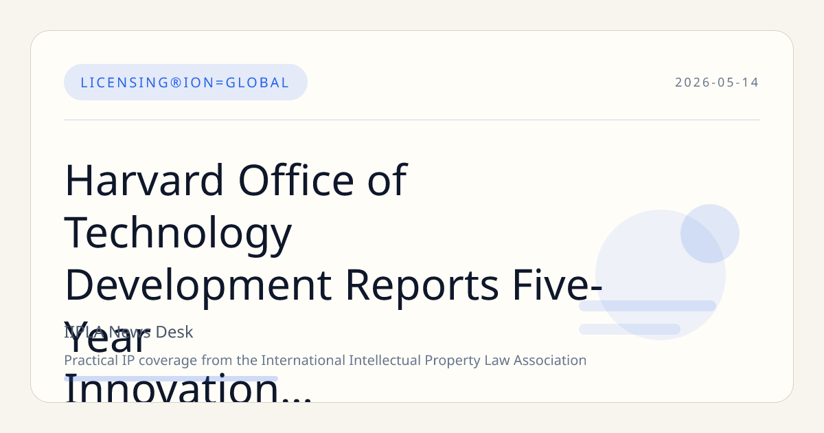 Harvard Office of Technology Development Reports Five-Year Innovation and Commercialization Metrics
