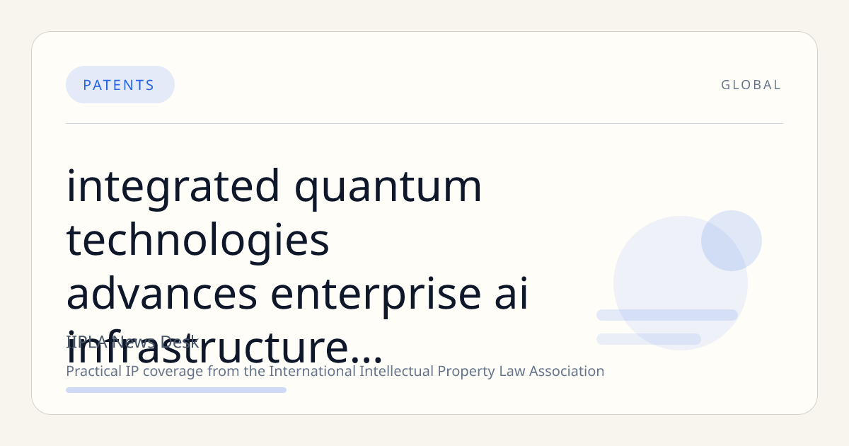 Integrated Quantum Technologies Advances Enterprise AI Infrastructure and Rebrands Amid Key Milestones