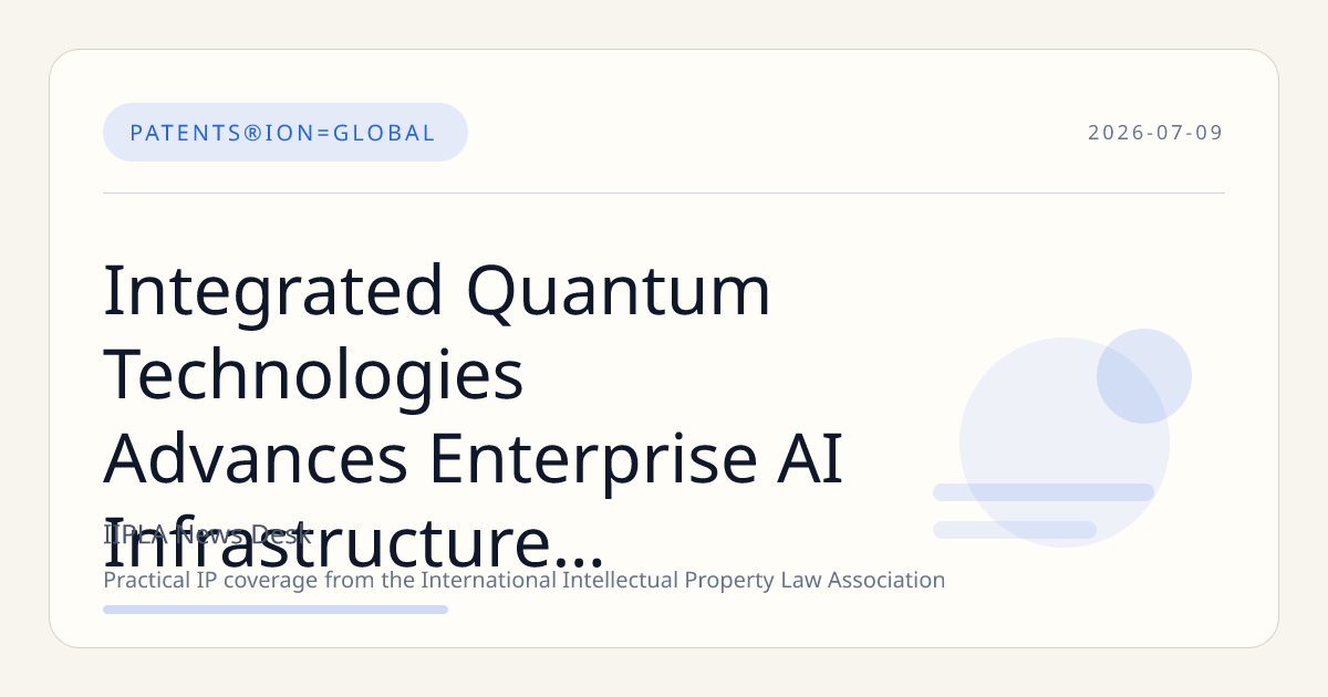 Integrated Quantum Technologies Advances Enterprise AI Infrastructure and Rebrands Amid Key Milestones