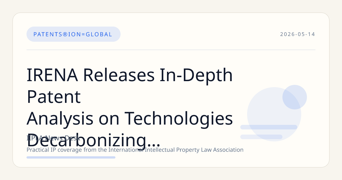 IRENA Releases In-Depth Patent Analysis on Technologies Decarbonizing Heavy-Duty Road Transport