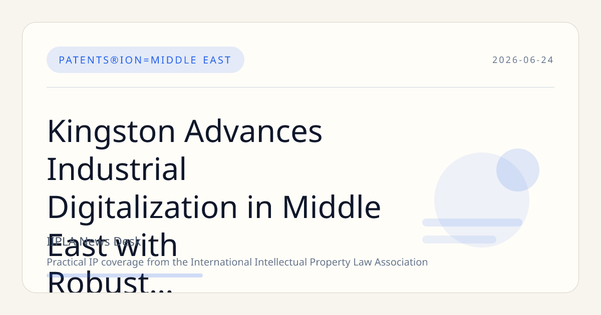 Kingston Advances Industrial Digitalization in Middle East with Robust Memory Solutions