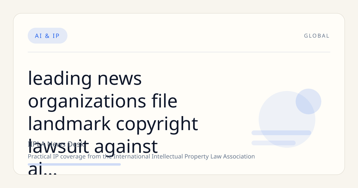 Leading News Organizations File Landmark Copyright Lawsuit Against AI Firm Cohere Inc. for Content Misappropriation
