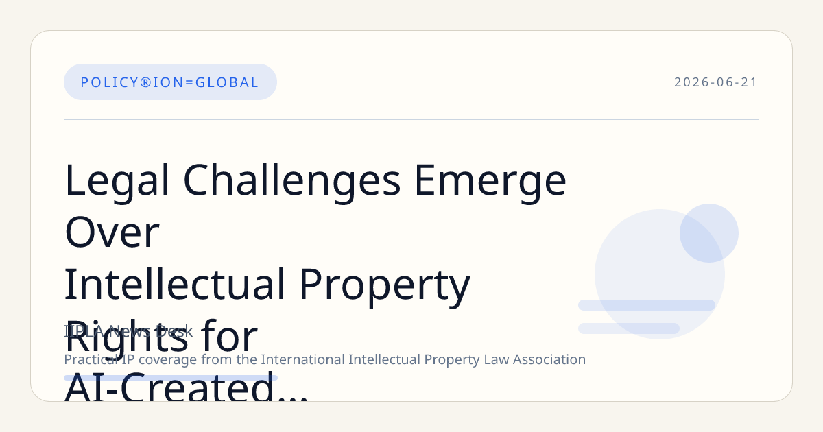 Legal Challenges Emerge Over Intellectual Property Rights for AI-Created Works
