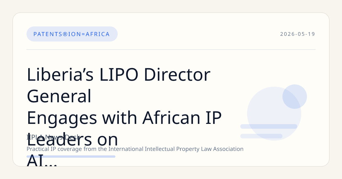 Liberia’s LIPO Director General Engages with African IP Leaders on AI and Digital Transformation at ARIPO Conference