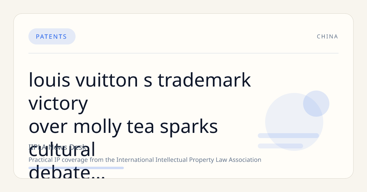Louis Vuitton's Trademark Victory Over Molly Tea Sparks Cultural Debate and Public Backlash in China