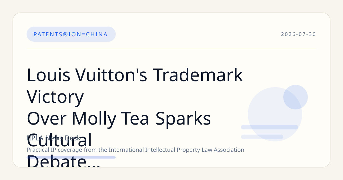 Louis Vuitton's Trademark Victory Over Molly Tea Sparks Cultural Debate and Public Backlash in China