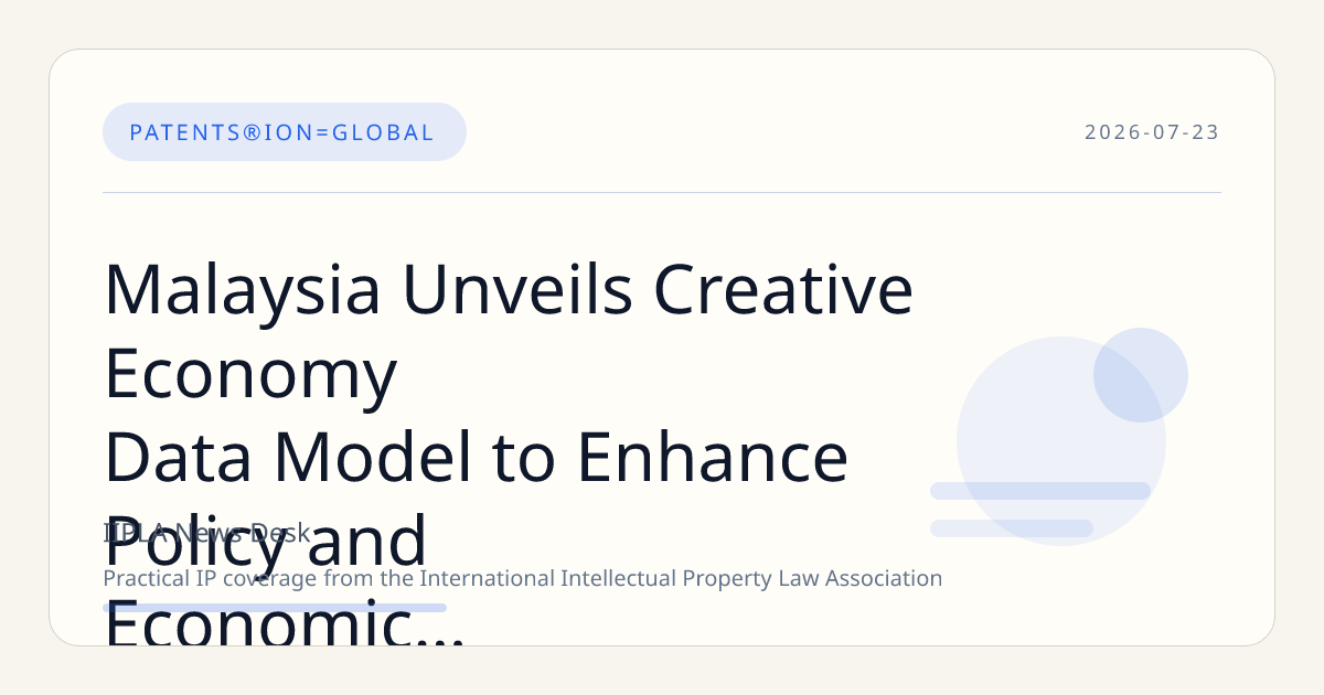 Malaysia Unveils Creative Economy Data Model to Enhance Policy and Economic Growth
