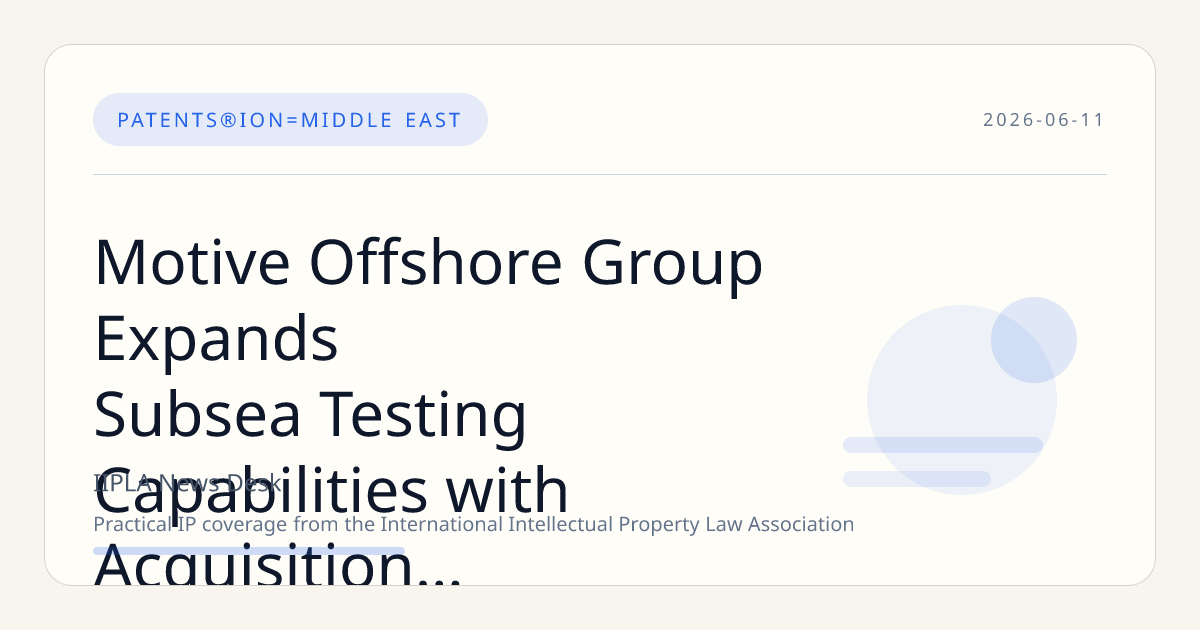 Motive Offshore Group Expands Subsea Testing Capabilities with Acquisition of C-Kore