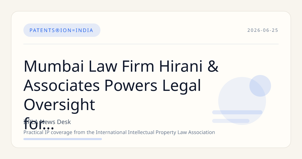 Mumbai Law Firm Hirani & Associates Powers Legal Oversight for Season Two of Samay Raina’s India’s Got Latent