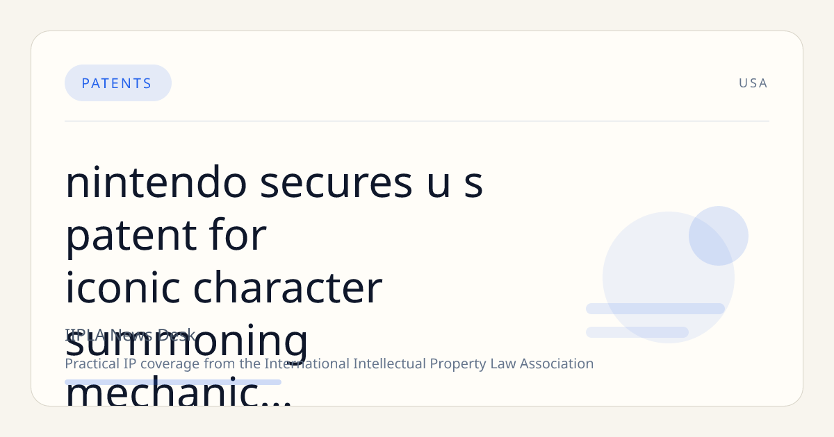 Nintendo Secures U.S. Patent for Iconic Character Summoning Mechanic Amid Ongoing Palworld Litigation