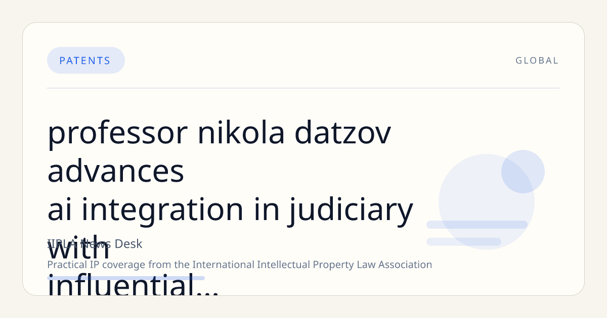 Professor Nikola Datzov Advances AI Integration in Judiciary with Influential Northwestern Journal Publication