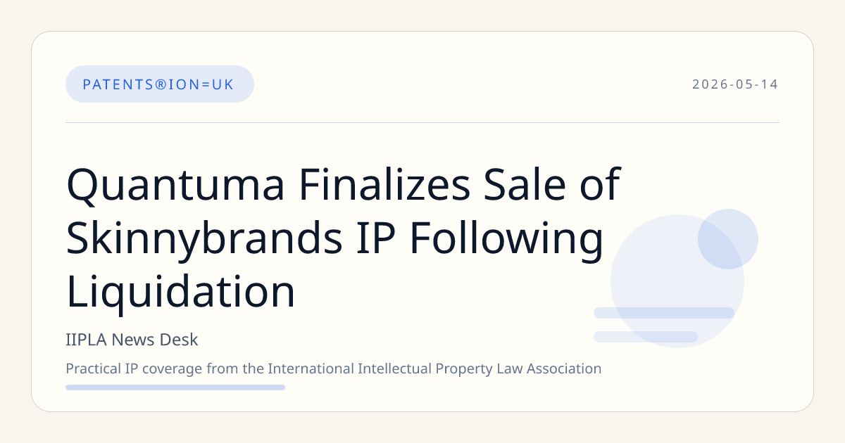 Quantuma Finalizes Sale of Skinnybrands IP Following Liquidation