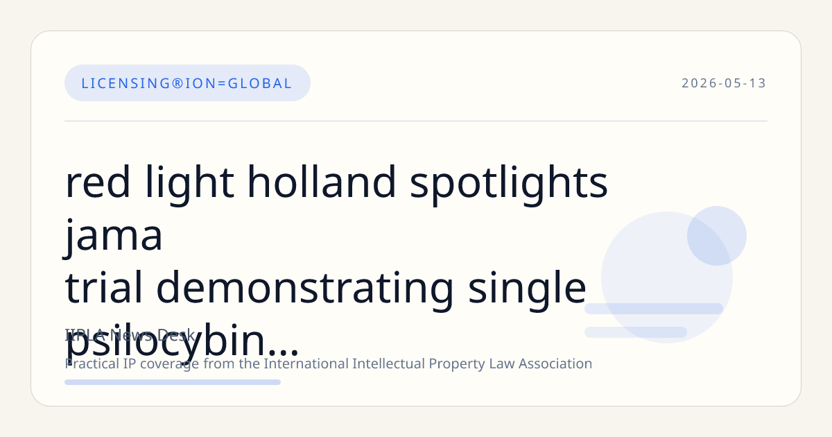 Red Light Holland Spotlights JAMA Trial Demonstrating Single Psilocybin Dose Cuts Cocaine Use Over Six Months