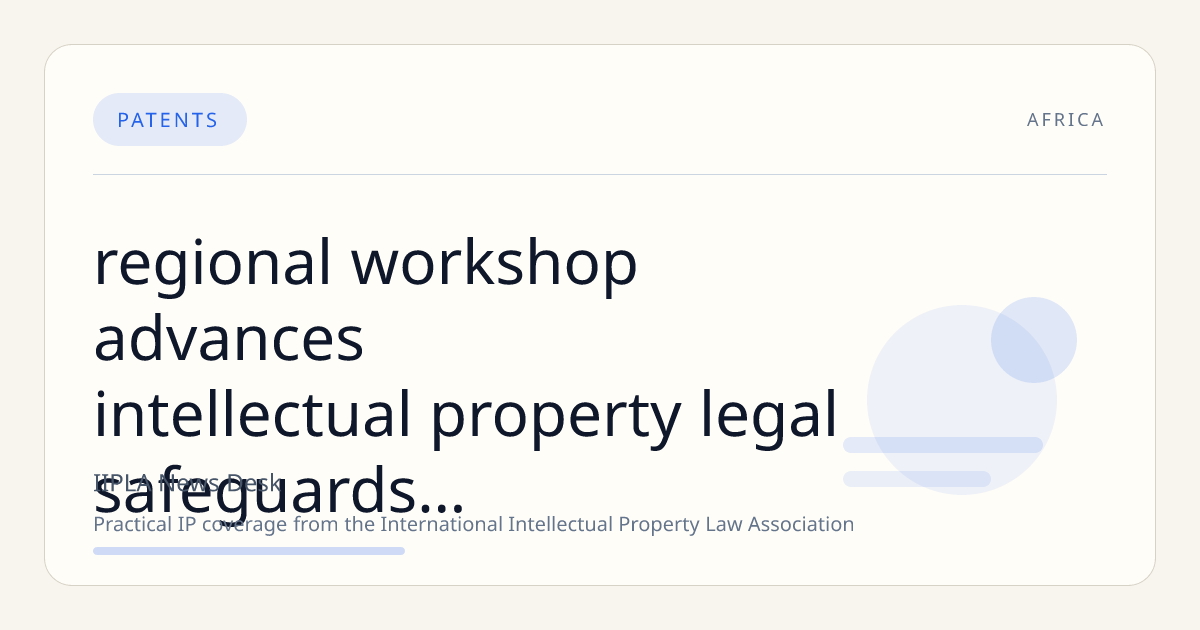 Regional Workshop Advances Intellectual Property Legal Safeguards for Dakar 2026 Youth Olympic Games