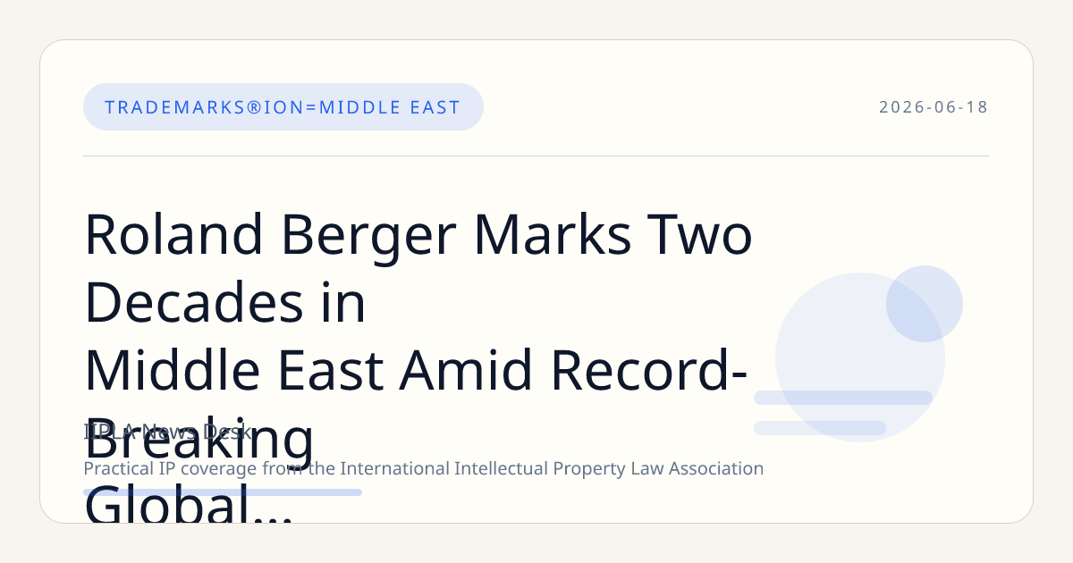 Roland Berger Marks Two Decades in Middle East Amid Record-Breaking Global Revenue