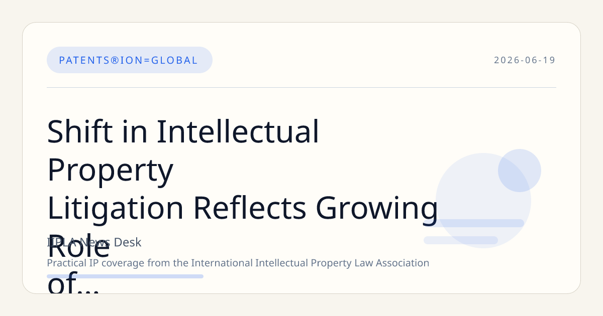 Shift in Intellectual Property Litigation Reflects Growing Role of AI and E-Commerce