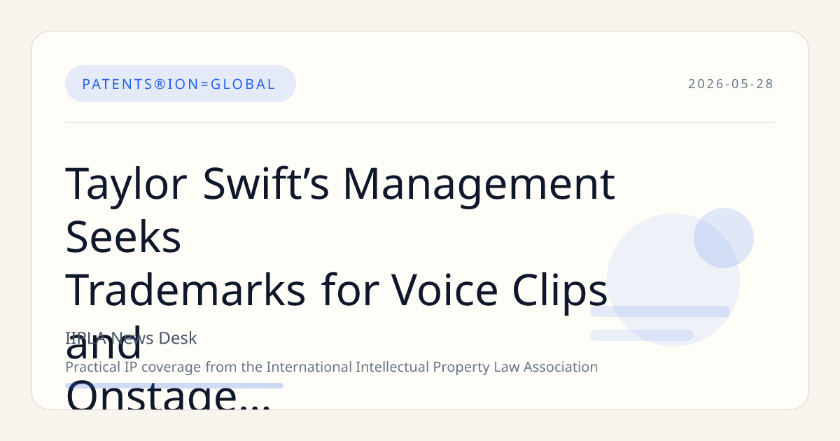 Taylor Swift’s Management Seeks Trademarks for Voice Clips and Onstage Image to Combat AI Deepfakes