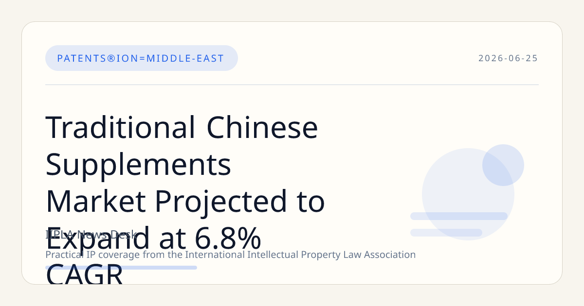 Traditional Chinese Supplements Market Projected to Expand at 6.8% CAGR