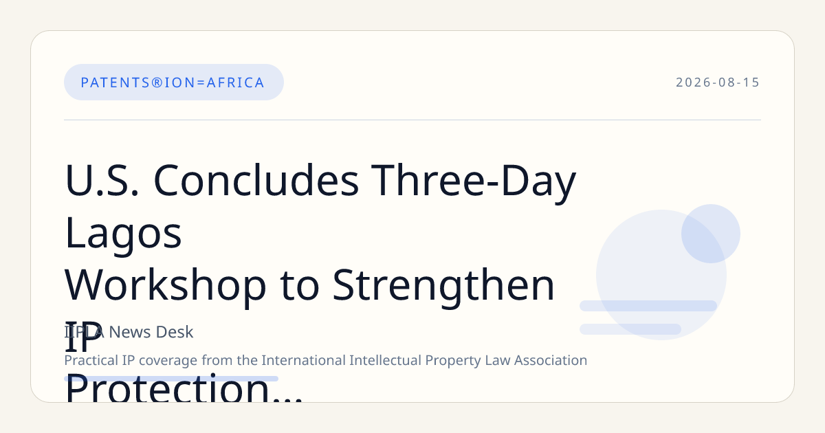U.S. Concludes Three-Day Lagos Workshop to Strengthen IP Protection for Emerging Nigerian Musicians