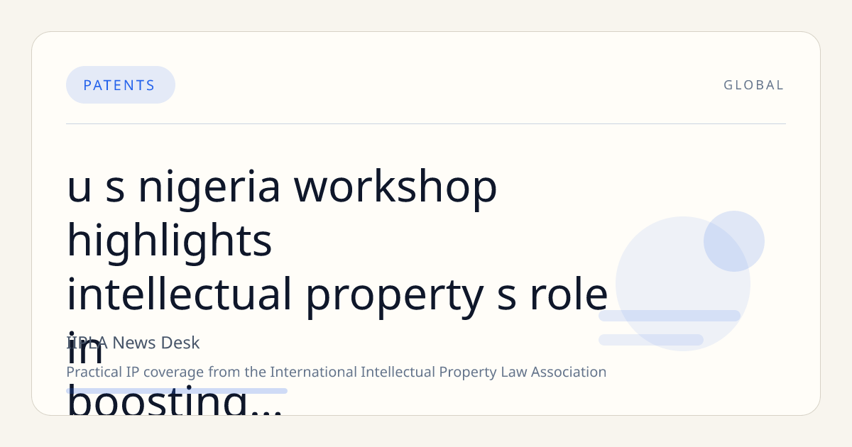 U.S.-Nigeria Workshop Highlights Intellectual Property’s Role in Boosting Music Industry Collaboration