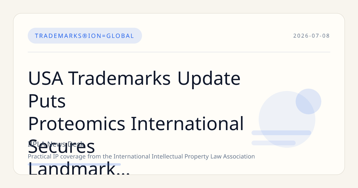 USA Trademarks Update Puts Proteomics International Secures Landmark and US Patent Strategy…