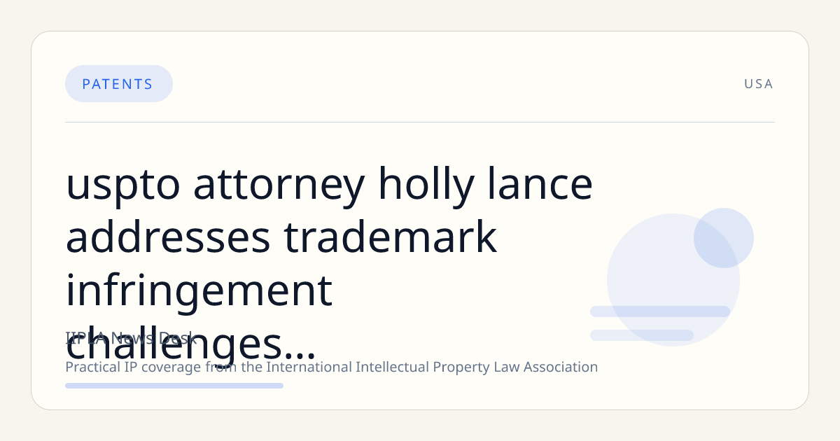 USPTO Attorney Holly Lance Addresses Trademark Infringement Challenges on Social Media and E-Commerce Platforms
