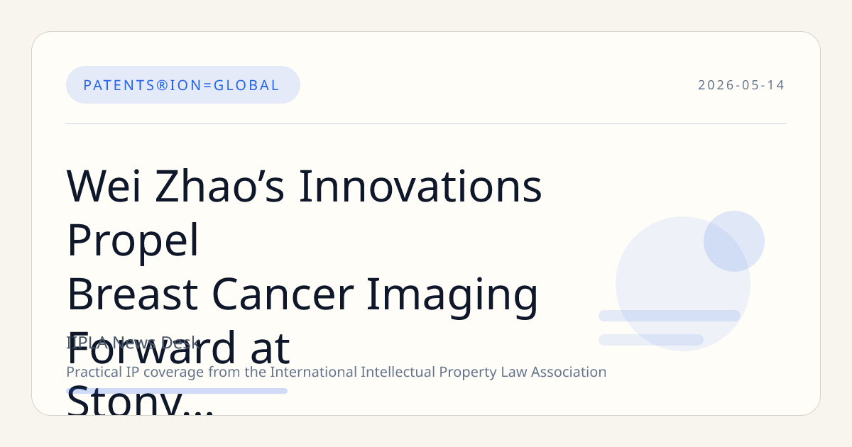 Wei Zhao’s Innovations Propel Breast Cancer Imaging Forward at Stony Brook University