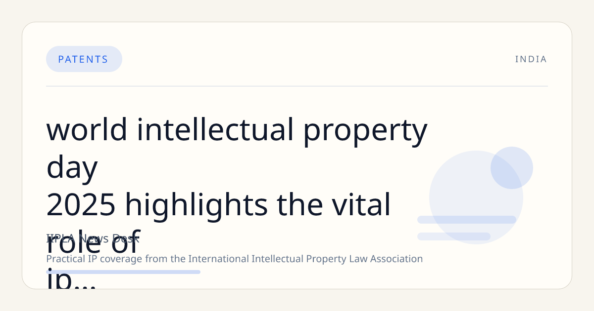 World Intellectual Property Day 2025 Highlights the Vital Role of IP in Music Innovation and Creativity